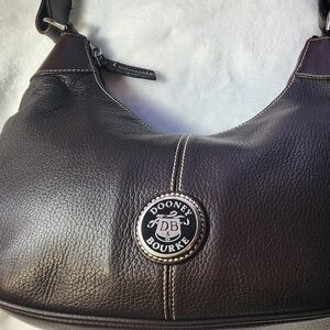 Dooney And BOURKE dark Brown All Leather Hobo/shoulder Bag